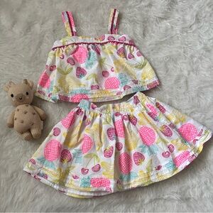 Cynthia Rowley Summer Fruits Twirly Skirt & Cropped Top Set